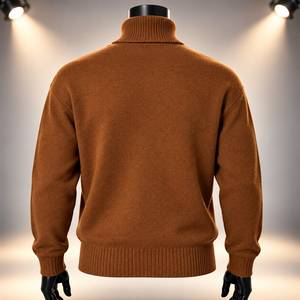 <b>Plus</b> <b>Size</b> Casual False Two-piece Set Turtleneck Long Sleeve Free <b>Size</b> Solid Color Cable Knit <b>Sweater</b> Jumper - Product Image 2