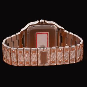 Montre en quartz de luxe à prix attractif, sertie de diamants Moissanite, pour homme, entièrement glacée, en argent 925, cadran vert, édition limitée Hip Hop - Product Image 3