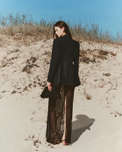 High Fashion Women's Blazers WhiteAnt New Collection Elegant DOUBLE-BREASTED SCULPT BLAZER Relaxed-Fit Women's Suits & Blazers - Product Image 4