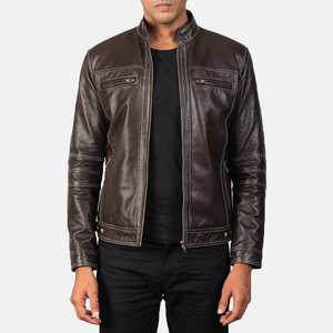 Autumn Men's PU Leather <b>Jackets</b> with Zipper Popular Style Custom OEM Design Stand Collar Fashionable <b>Canvas</b> <b>jacket</b> for men - Product Image 5