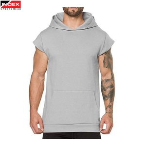 Hoodie classique sans manches pour homme, vêtements de sport, tissu respirant, idéal pour la gym, la course à pied et les tenues décontractées - Product Image 1