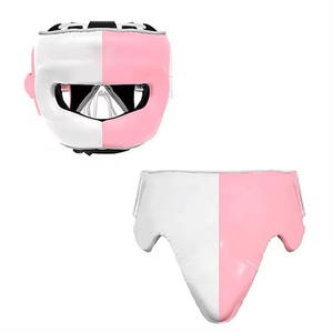 ชุดชกมวยสีขาวชมพูแบบใหม่ ดีไซน์ปรับแต่งได้ ผลิตตามสั่ง ชุดฝึกซ้อมมวยระดับมืออาชีพ พร้อมโลโก้ของคุณเอง CP-BHG-15 - Product Image 3