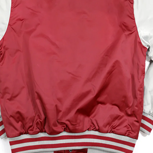 Blouson Bomber Marron et Blanc 2026 Premium Bicolore à Boutons Pression Col en V en Maille Côtelée Doublure Chaude Imperméable Printemps - Product Image 5