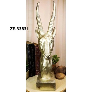 Sculpture métallique artistique moderne, pièce de décoration contemporaine pour les espaces résidentiels, sculpture abstraite en aluminium plaqué or de luxe - Product Image 2