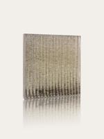 Panneaux de verre sur mesure écologiques et durables pour murs, gravure acide, texte sculpté, sablage artistique, sculptures d'intérieur, salle de bain, hôtel
