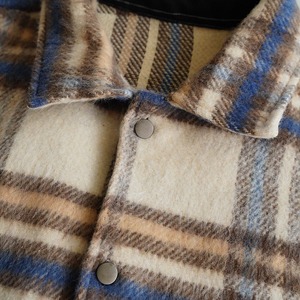 Wholesale <b>Mens</b> High Quality Checkered Flannel Shirt <b>Hood</b> Casual Winter Zipper Front Plaid Shacket Outerwear <b>Top</b> Windproof - Product Image 6
