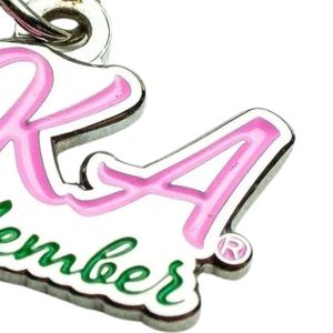 Breloque AKA Life Member Or Rose Vert pour Femme, Bijou Élégant de Sororité, Pendentif Accessoire pour Bracelet Collier, Cadeau - Product Image 6