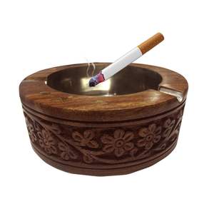 Cendrier en bois artisanal de qualité supérieure, bois naturel de qualité supérieure pour fumer des cigarettes - Product Image 1