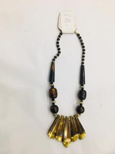 Blue <b>Turquoise</b> Statement <b>Beaded</b> Necklace with Natural Pearl Christian Pendant Chain for Trendy Daily Party Wear - Product Image 3