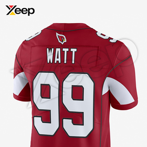 เสื้อฟุตบอลอเมริกัน XEEP รุ่นปรับแต่งได้ XC-AFU-13 สำหรับผู้ชาย เนื้อผ้าโพลีเอสเตอร์น้ำหนักเบา ระบายอากาศได้ดี พิมพ์ลายด้วยเทคโนโลยีฮีททรานเฟอร์ ประสิทธิภาพสูง - Product Image 4