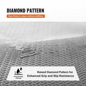 Piastra diamantata per pavimenti in gomma rotolo 3mm X 4ft X 10ft tappetino da Garage facile da pulire per auto Garage industria palestra-gomma nera SBR - Product Image 4