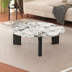 Meubles décoratifs, table d'appoint élégante, table centrale sophistiquée, meubles modernes de luxe, table en marbre artistique, table moderne - Product Image 1
