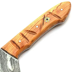 Cuchillo de Chef de Acero de Damasco Hecho a Mano de Alta Calidad, Duradero, Apto para Lavavajillas, Ambidiestro, Acabado Moderno Cepillado, Hoja de Prestigio - Product Image 3