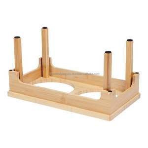 ชามน้ำสแตนเลสยกสูงสำหรับสัตว์เลี้ยงทำจากไม้ไผ่ปรับได้สำหรับเลี้ยงอาหารสุนัขแมวขนาดใหญ่ - Product Image 4