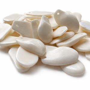 Abalorios de Dientes de Alce Naturales Hechos a Mano, 100% Auténticos, Blancos Bovinos de 8mm, para Fabricación de Joyas, Ganchillo, Incrustaciones y Manualidades DIY - Product Image 1