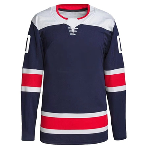 Jersey de Hockey sobre Hielo Deportivo de Secado Rápido, Transpirable, con Malla Impresa de Alta Calidad y MOQ Bajo, Nuevo Diseño, Nombre del Equipo Personalizado, Unisex - Product Image 1