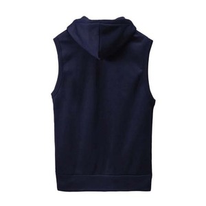 Chaleco de algodón sin mangas con capucha y cremallera para hombre, color liso, estilo casual, transpirable, ajuste regular, tejido de algodón - Product Image 5