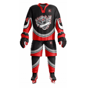 Uniforme de hockey sur glace personnalisé de haute qualité, broderie personnalisée, nouveau design, prix bas, uniforme de hockey sur glace par sublimation - Product Image 1