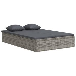 Chaise longue gris foncé élégante pour la détente en plein air - Product Image 2