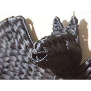 Decoración de Pared de Murciélagos de Jacinto de Agua Tejido Natural para Halloween - Adornos Colgantes de Murciélagos de Jacinto de Agua Negros Hechos a Mano para Fiestas - Product Image 2