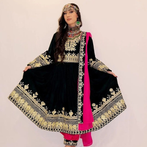 Robe maxi afghane Kuchi, broderie artisanale, vintage, ethnique, traditionnelle, tribale, robe de mariage formelle, robe afghane Kuchi - Product Image 4