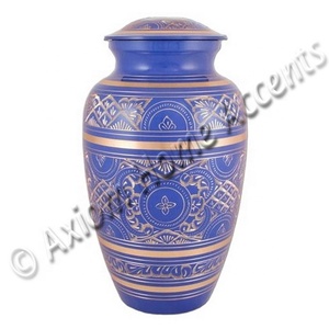Brass Cremation Urn With Elegant Detailing and Glossy Finished for a Timeless <b>Memorial</b> by Axiom Home Accents - Product Image 6