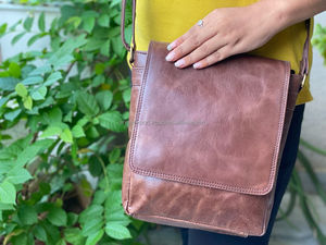 Sac à main en cuir pleine Grain, nouveau sac à bandoulière élégant fait à la main - Product Image 3