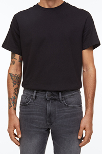 Pantalones de mezclilla ajustados de moda urbana con logo personalizado, diseño de corte de bota, patrón 3D, impermeables, con botones para hombre - Product Image 4