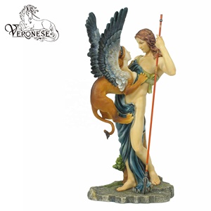 Figurine en résine de luxe peinte à la main de la série grecque Artemis de VERONESE DESIGN, objet de collection d'art, style européen, décoration d'intérieur - Product Image 6