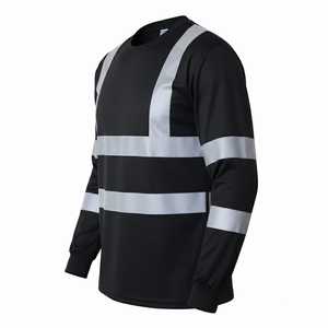 T-shirts de sécurité personnalisés avec logo imprimé - Vêtements de travail réfléchissants haute visibilité en gros - Product Image 3