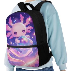 Sac à dos Splendid Apparel Axolotl Galaxy Print, imperméable, avec doublure en maille, en polyester, fermeture éclair, portable, multi-usages - Product Image 3