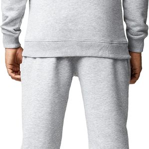 Ensemble de survêtement personnalisé en molleton français 300 GSM pour homme, sweat à capuche et pantalon, logo brodé, beige sable, tenue streetwear - Product Image 3
