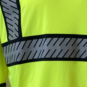 Hi Vis Construction Short Sleeve Winter Workwear <b>Reflective</b> Safety <b>Top</b> T-Shirt with <b>Reflective</b> Tape Security Work Wear Shirt - Product Image 6