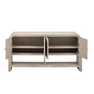 Consolle Versatile U_Style con Doghe in Legno Intrecciato e Impiallacciatura in Legno Massello per Ingresso, Corridoio, Soggiorno o Foyer - Product Image 4