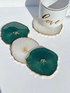 Handmade High Quality Classic Square Eco-Friendly Resin <b>Coasters</b> <b>for</b> <b>Drinks</b> Handcrafted From India - Product Image 2