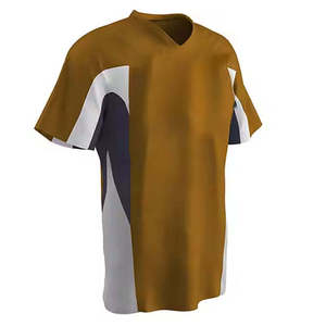 Conjunto de Uniforme de Béisbol Personalizado para Equipo - Sudadera con Cuello en V Dorada y Pantalones Deportivos (Poliéster Unisex) - Product Image 2