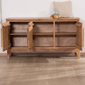 Vandana Crystal Aura modern acacia wood <b>sideboard</b> Melody with 3 doors, 145 cm - Product Image 3