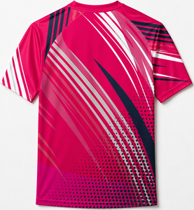 T-shirts à manches courtes en polyester/coton à séchage rapide et anti-transpiration, imprimés par sublimation personnalisée, unisexes, col en V, pour la gym et les sports - Product Image 2