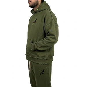 Ensemble de survêtement deux pièces pour homme, 100 % polyester, manches longues, personnalisable avec logo, idéal pour l'hiver et le sport - Product Image 2