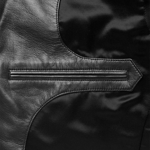 20 Hot Sale Tamda International TI-MLJ-02 Unisex Real Leather Black Casual Loose <b>Vintage</b> Breathable Plus Size <b>Jacket</b> for Women - Product Image 5
