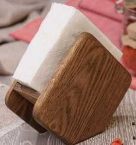 Porte-serviettes en bois en forme de chaîne de montagnes, design sommet de neige, inspiré de la nature artistique, organisateur de table à manger - Product Image 1