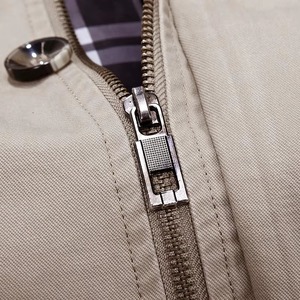 Spring Autumn New Plus Size Casual Zipper 100% Cotton Woven Plain Dyed Slim <b>Long</b> Hooded Bomber <b>Jacket</b> for <b>Men</b> - Product Image 5