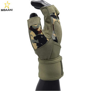 Guantes de Levantamiento de Pesas para Hombre, Guantes de Entrenamiento con Soporte para Muñeca, Guantes sin Dedos para Ejercicio en Gimnasio - Product Image 5