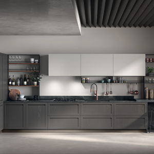 ตู้ครัวสำเร็จรูป JY Project Custom 2026 ผลิตจากโรงงานในเวียดนาม ตู้ครัวสไตล์เชคเกอร์ ตู้ครัวโมเดิร์นยุโรปแบบ RTA ชุดตู้ไม้หรูหรา ปี 2026 - Product Image 1