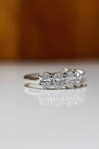 Lab Grown Oval Cut Diamond Half Eternity Band Unique Ring For Women's 10k Yellow Gold Wedding Promise Charms For <b>Girlfriends</b> - Product Image 5