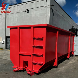 Venta Directa de Fábrica: Contenedor Apilable de Acero al Carbono Rojo para Chatarra Metálica con Escalera, para Gestión de Residuos - Product Image 2