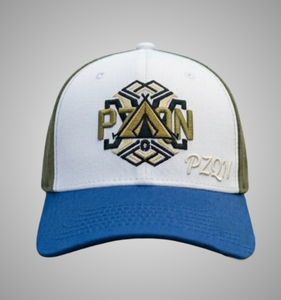 OEM Wholesale Summer Sport Baseball Cap Color Blocking White Olive Blue Fitted 6-Panel Hat Unisex Casual Spring Summer - Product Image 1
