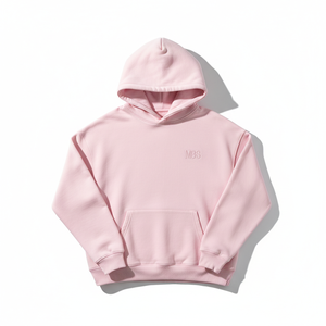 Sudadera con Capucha Oversize Rosa con Logotipo Personalizado, de Algodón Grueso y Felpa, Estilo Urbano Unisex, Hombros Caídos, Lisa - Product Image 6