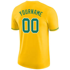 Camiseta de Béisbol Sublimada Amarilla para Hombre, Personalizable con Nombre y Número, Uniforme de Béisbol OEM, Camisetas Deportivas para Hombre - Product Image 4