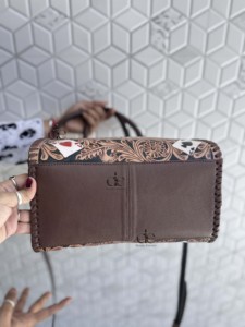 New Handmade Custom Hand Tooled Carving Leather Speedy Handbag Gypsy Boho Western Pattern Stylish Women Shoulder <b>Sling</b> <b>Bag</b> - Product Image 4